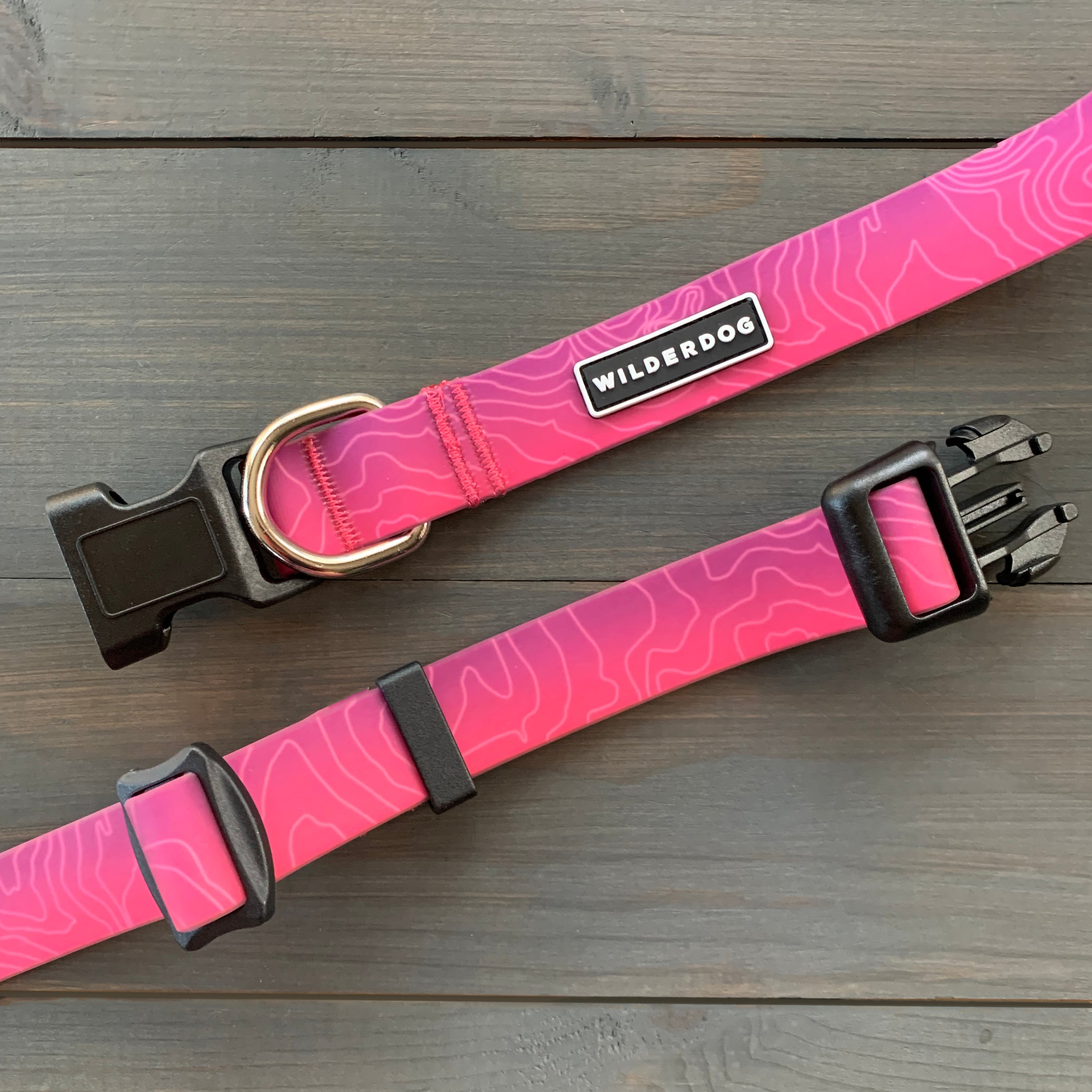 Plum Waterproof Leash + Collar Bundle