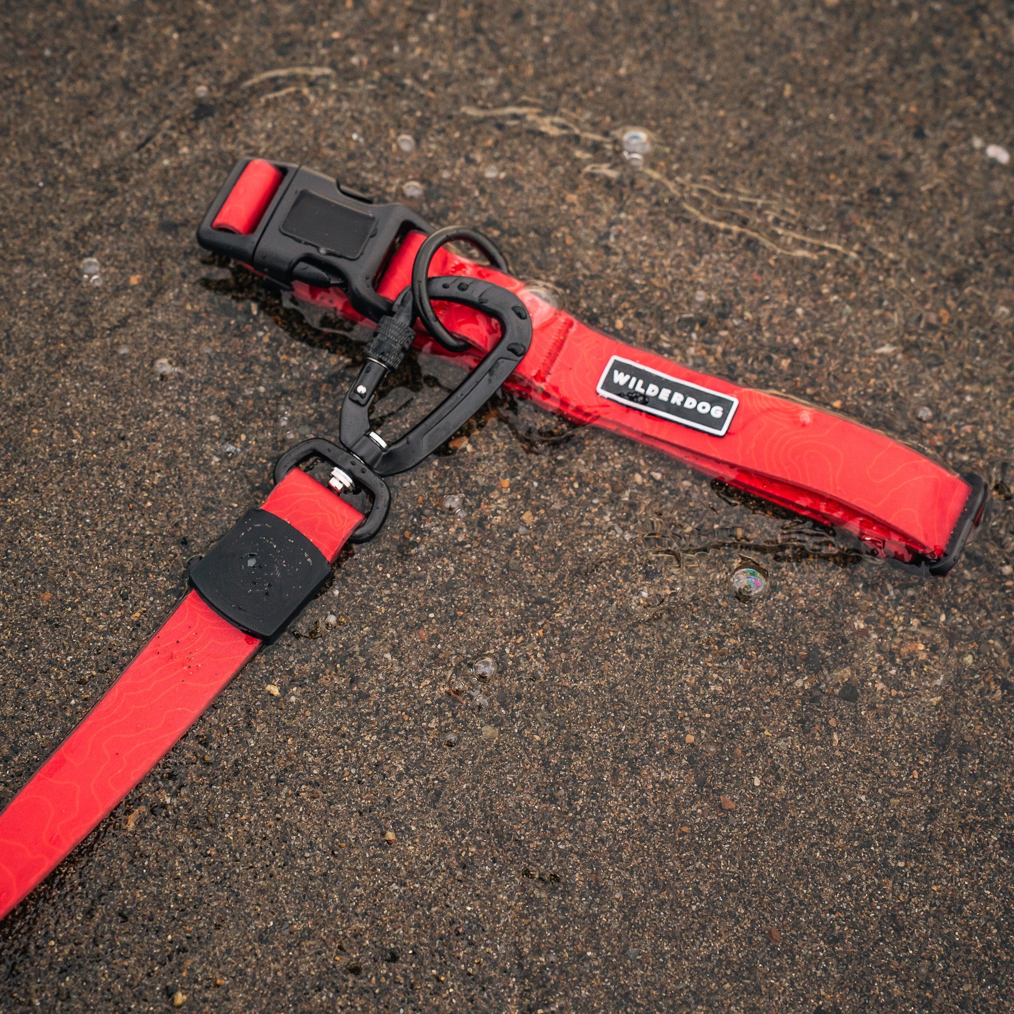 Red Waterproof Pro Leash + Collar Bundle