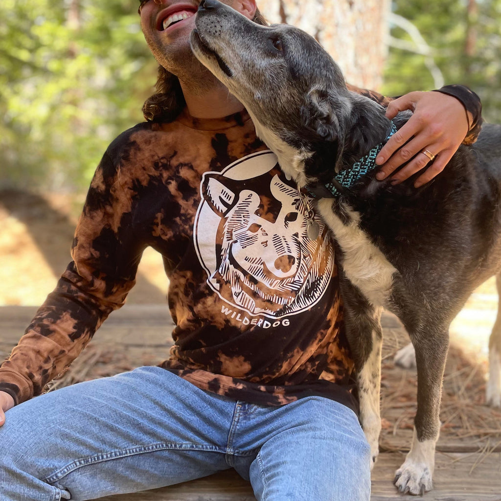 Reverse Dye Long Sleeve Wolf Shirt
