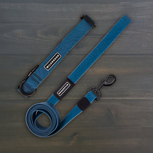 Pacific Blue Waterproof Leash + Collar Bundle